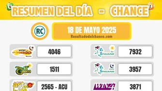Paisita Noche, Antioqueñita tarde, Evening y todos los chances de anoche domingo 18 de mayo de 2025