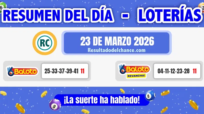 Resultados de Loterías de  del lunes 23 de marzo de 2026