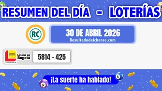 Últimos resultados de Loterías de  de hoy jueves 30 de abril de 2026
