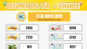Últimos resultados de La Culona Día, Play Four Día, El Dorado Mañana y todos los chances de anoche miércoles 13 de mayo de 2026