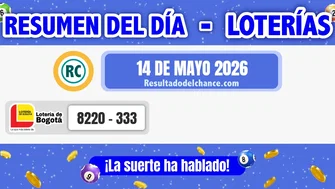 Loterías de  de ayer jueves 14 de mayo de 2026