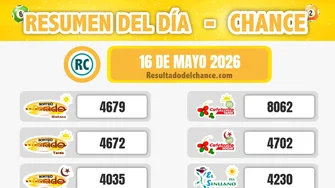 Resultados de Motilón Tarde, La Caribeña Noche, Samán de la Suerte y todos los chances de ayer sábado 16 de mayo de 2026