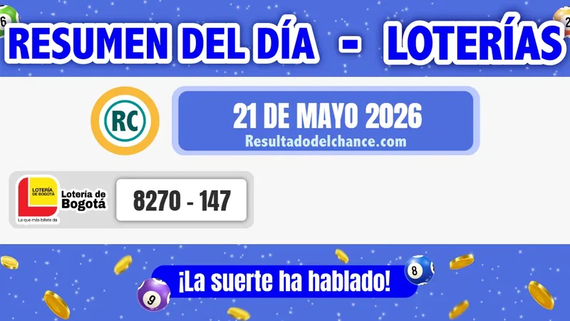 Loterías de  de anoche jueves 21 de mayo de 2026