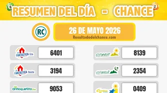 Paisita Noche, Pijao de Oro, Samán de la Suerte y todos los chances del martes 26 de mayo de 2026