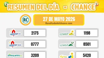Resultados de Sinuano Día, Super Astro Sol, Cafeterito Tarde y todos los chances de anoche miércoles 27 de mayo de 2026