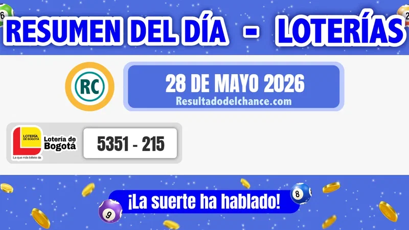 Loterías de  de anoche jueves 28 de mayo de 2026