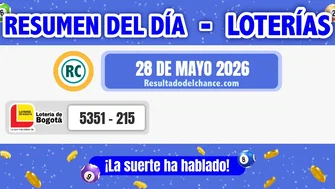 Loterías de  de anoche jueves 28 de mayo de 2026