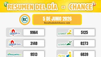 Resultados de Super Astro Luna, Pijao de Oro, Super Astro Sol y todos los chances de ayer viernes 5 de junio de 2026