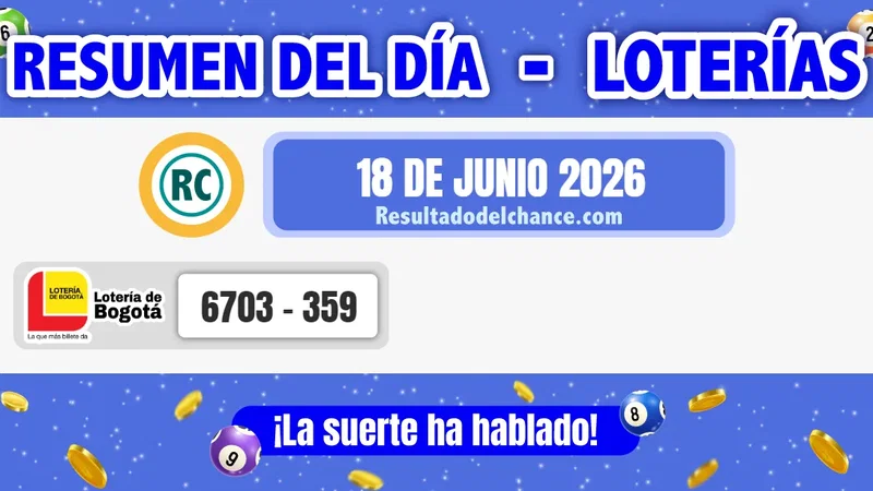 Loterías de  del jueves 18 de junio de 2026