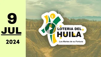 Resultado Lotería del Huila: último sorteo de hoy martes 9 de julio de 2024