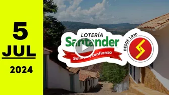Lotería de Santander: resultado último sorteo de hoy viernes 5 de julio de 2024