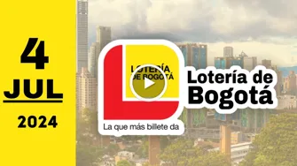 Lotería de Bogotá: resultado último sorteo de ayer jueves 4 de julio de 2024