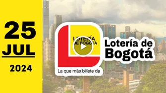 Resultado de Lotería de Bogotá de hoy jueves 25 de julio de 2024