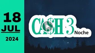 Cash Three Noche: resultado último sorteo chance de hoy jueves 18 de julio de 2024