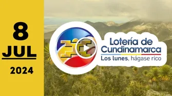 Lotería de Cundinamarca: resultado último sorteo de anoche lunes 8 de julio de 2024