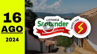 Lotería de Santander: resultado último sorteo de ayer viernes 16 de agosto de 2024