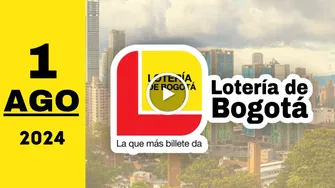 Resultado Lotería de Bogotá: último sorteo del jueves 1 de agosto de 2024