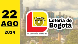 Lotería de Bogotá: resultado último sorteo de ayer jueves 22 de agosto de 2024