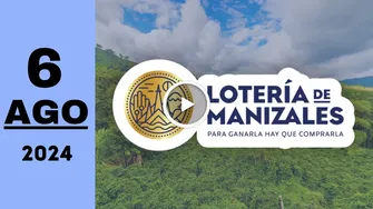 Resultado de Lotería de Manizales de hoy martes 6 de agosto de 2024