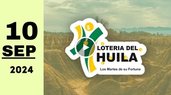 Lotería del Huila: resultado último sorteo del martes 10 de septiembre de 2024