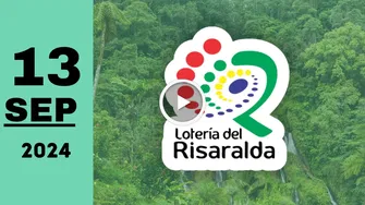 Resultado de Lotería de Risaralda de hoy viernes 13 de septiembre de 2024