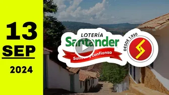 Resultado Lotería de Santander: último sorteo de hoy viernes 13 de septiembre de 2024