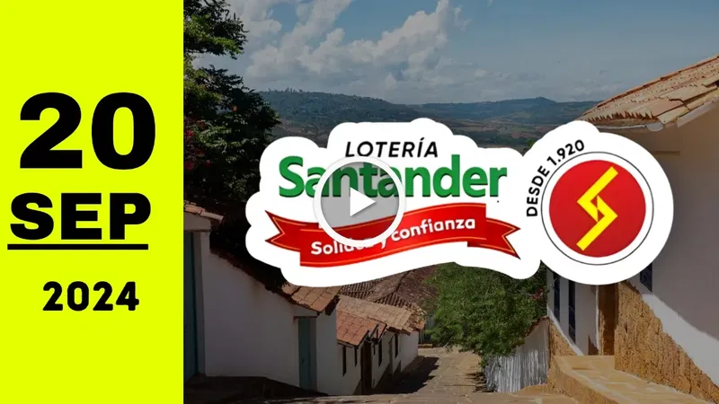 Lotería de Santander: resultado último sorteo de ayer viernes 20 de septiembre de 2024