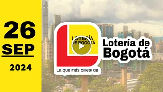 Resultado Lotería de Bogotá: último sorteo de hoy jueves 26 de septiembre de 2024