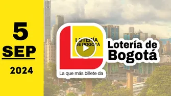 Resultado Lotería de Bogotá: último sorteo de hoy jueves 5 de septiembre de 2024