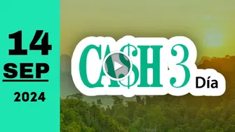 Cash Three Día: resultado último sorteo de hoy sábado 14 de septiembre de 2024