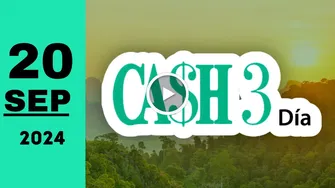 Cash Three Día: resultado último sorteo de hoy viernes 20 de septiembre de 2024