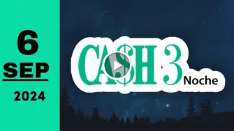 Resultado de Cash Three Noche de hoy viernes 6 de septiembre de 2024