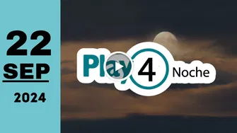 Play Four Noche: resultado último sorteo chance de hoy domingo 22 de septiembre de 2024