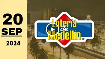 Resultado de Lotería de Medellín de hoy viernes 20 de septiembre de 2024