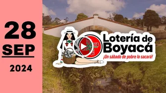 Resultado de Lotería de Boyacá de anoche sábado 28 de septiembre de 2024