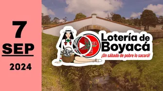 Lotería de Boyacá: resultado último sorteo del sábado 7 de septiembre de 2024