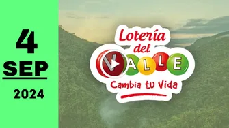 Lotería del Valle: resultado último sorteo de anoche miércoles 4 de septiembre de 2024