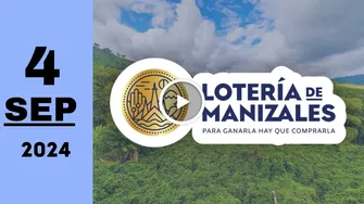 Resultado Lotería de Manizales: último sorteo del miércoles 4 de septiembre de 2024