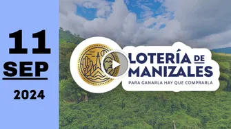 Lotería de Manizales: resultado último sorteo del miércoles 11 de septiembre de 2024