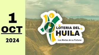 Resultado Lotería del Huila: último sorteo del martes 1 de octubre de 2024