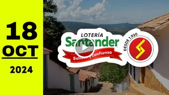 Resultado Lotería de Santander: último sorteo de hoy viernes 18 de octubre de 2024