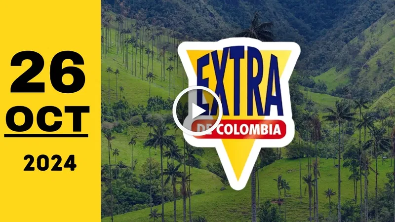 Lotería Extra de Colombia: resultado último sorteo de hoy sábado 26 de octubre de 2024