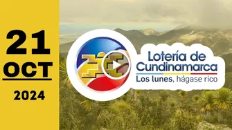 Lotería de Cundinamarca: resultado último sorteo de ayer lunes 21 de octubre de 2024