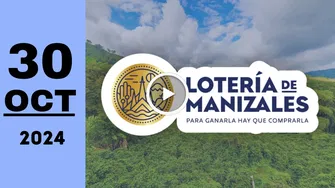 Resultado de Lotería de Manizales de anoche miércoles 30 de octubre de 2024