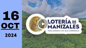 Resultado de Lotería de Manizales de ayer miércoles 16 de octubre de 2024