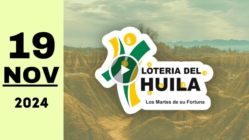 Lotería del Huila: resultado último sorteo del martes 19 de noviembre de 2024