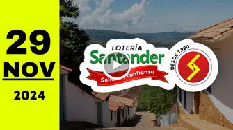 Lotería de Santander: resultado último sorteo de ayer viernes 29 de noviembre de 2024