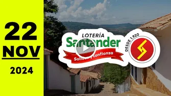 Lotería de Santander: resultado último sorteo de hoy viernes 22 de noviembre de 2024