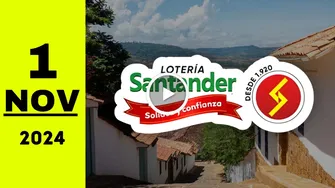 Lotería de Santander: resultado último sorteo del viernes 1 de noviembre de 2024