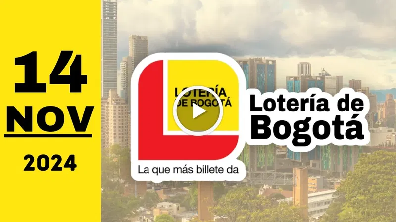 Resultado Lotería de Bogotá: último sorteo de ayer jueves 14 de noviembre de 2024